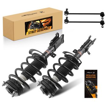 4x Front Complete Struts Sway Bar Links compatible for Dodge Avenger 2008-2014 compatible for Chrysler 200