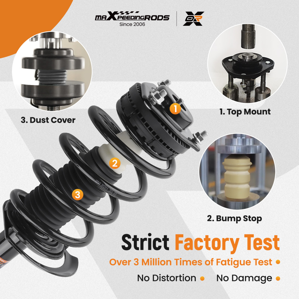 4x Front Complete Struts Sway Bar Links compatible for Dodge Avenger 2008-2014 compatible for Chrysler 200