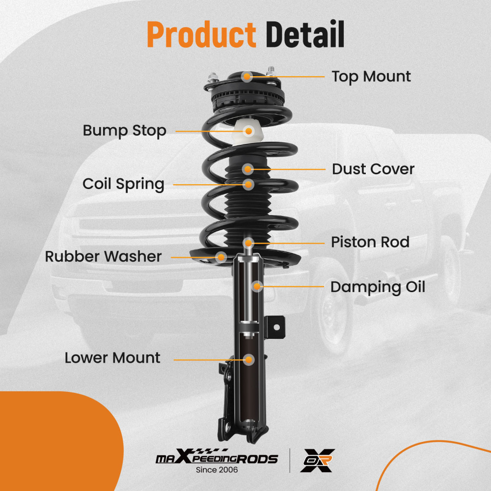 4x Front Complete Struts Sway Bar Links compatible for Dodge Avenger 2008-2014 compatible for Chrysler 200