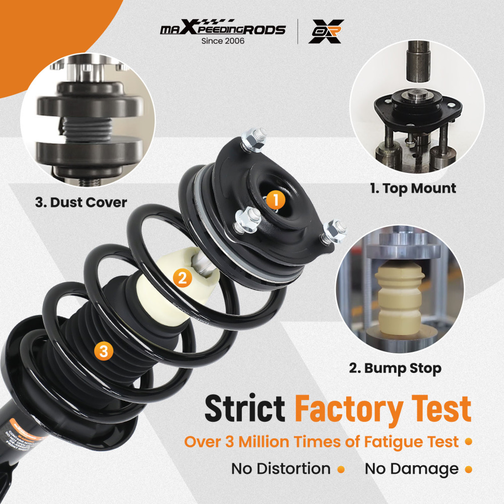 Pair Front Struts w/ Coil Springs Left Right Compatible For Honda Civic 2006-2011 1.8L 1.3L	