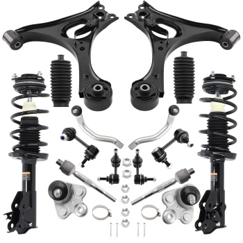 Front Complete Struts Lower Control Arms Sway Bar for 2006-2011 compatible for Honda Civic 1.8L