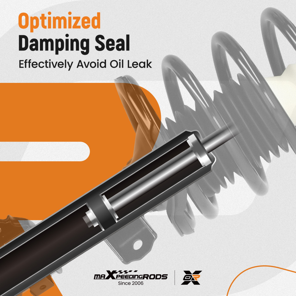 Front Suspension Shock Absorber For 2006-2011 compatible for Kia Rio LX/SX compatible for Hyundai Accent Sedan