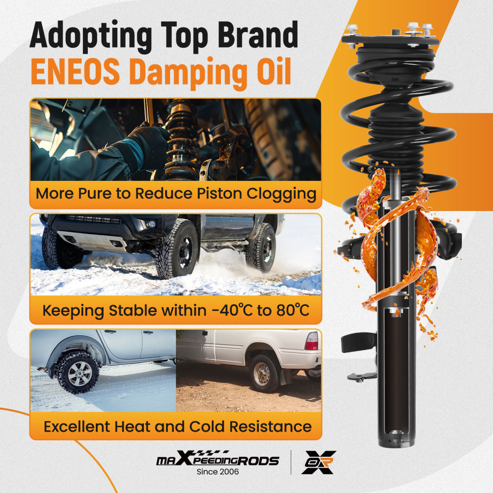 Suspension Set Front Struts w/ Coil Spring Compatible for Ford Focus 2.0L 2012 2013