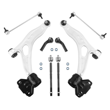 Front Complete Struts Control Arms Sway Bar Kit for 2012 2013 compatible for Ford Focus 2.0L L4