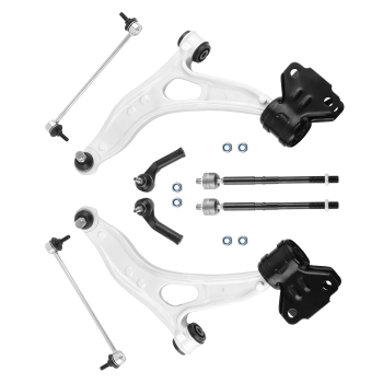 Front Complete Struts Control Arms Sway Bar Kit for 2012 2013 compatible for Ford Focus 2.0L L4