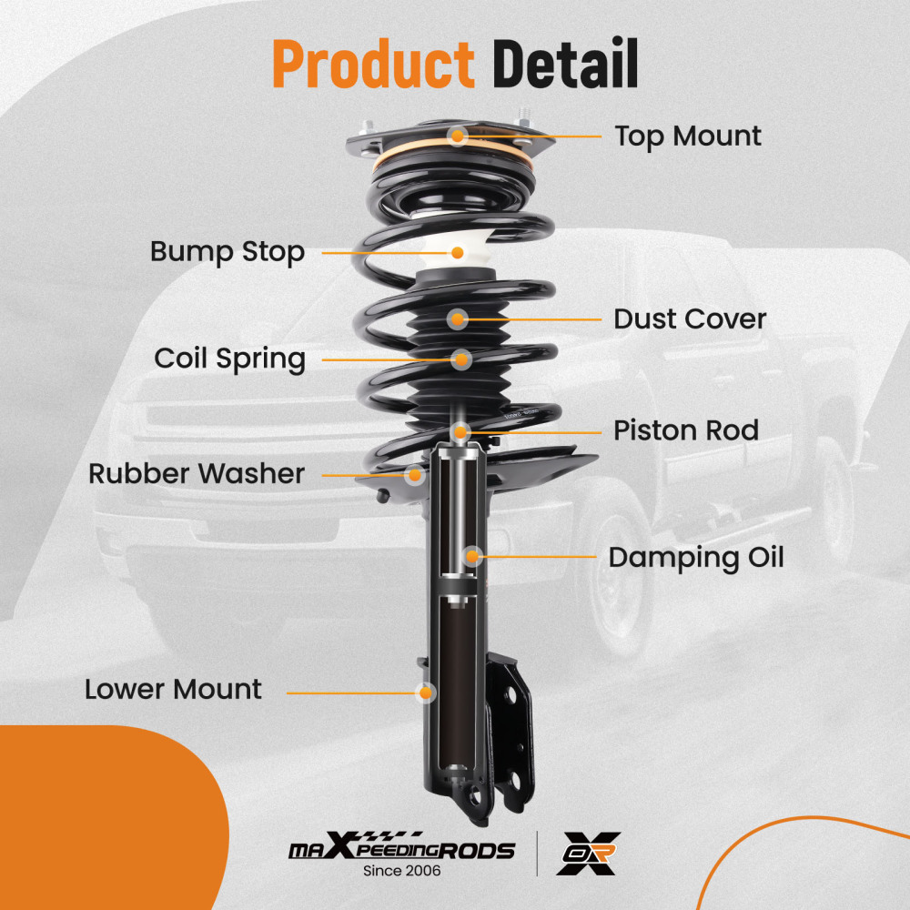 2x Front Shock Struts Assembly compatible for Chevrolet Impala 2006-2016 2013 2014