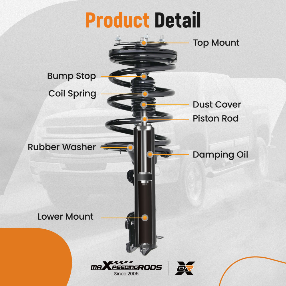 Front Suspension Shock Absorber compatible for Hyundai Santa Fe 2.7LITER V6 / 3.3LITER V6