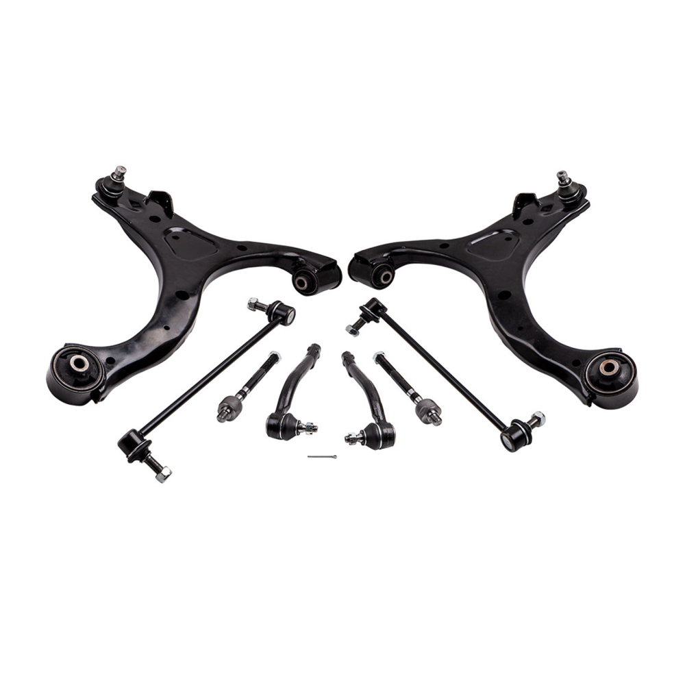 Front Struts w/ Coil Spring + Lower Control Arms compatible for Hyundai Santa Fe 2007-2009