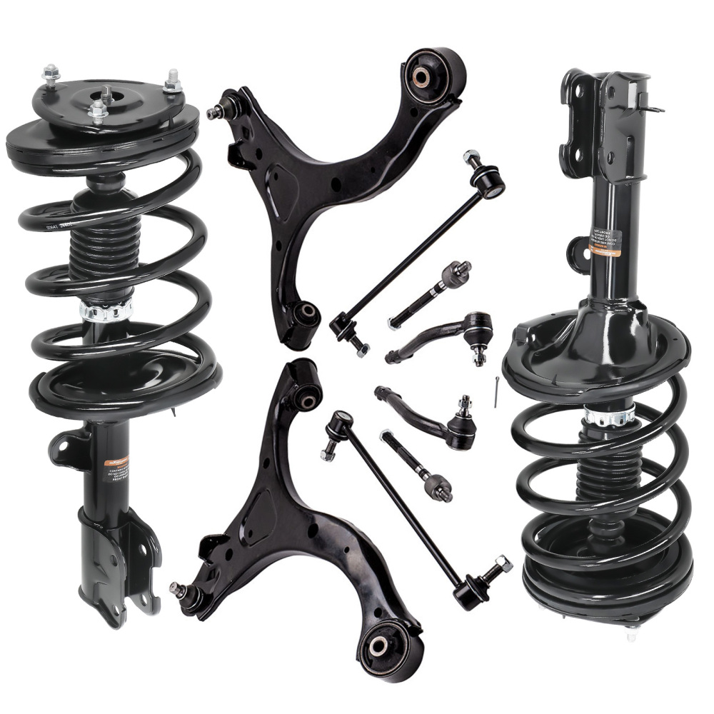 Front Struts w/ Coil Spring + Lower Control Arms compatible for Hyundai Santa Fe 2007-2009