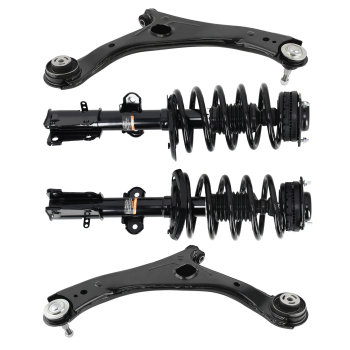 Front Struts w/ Coil Spring + Lower Control Arms For 11-2018 compatible for Dodge Grand Caravan