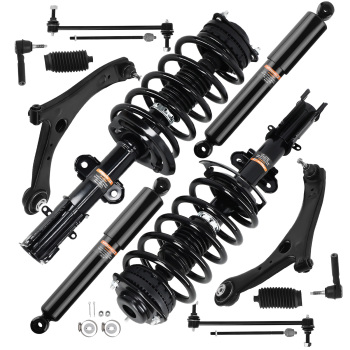 Suspension Strut Shock Absorber + Control Arms compatible for Chrysler TownCountry 11-16