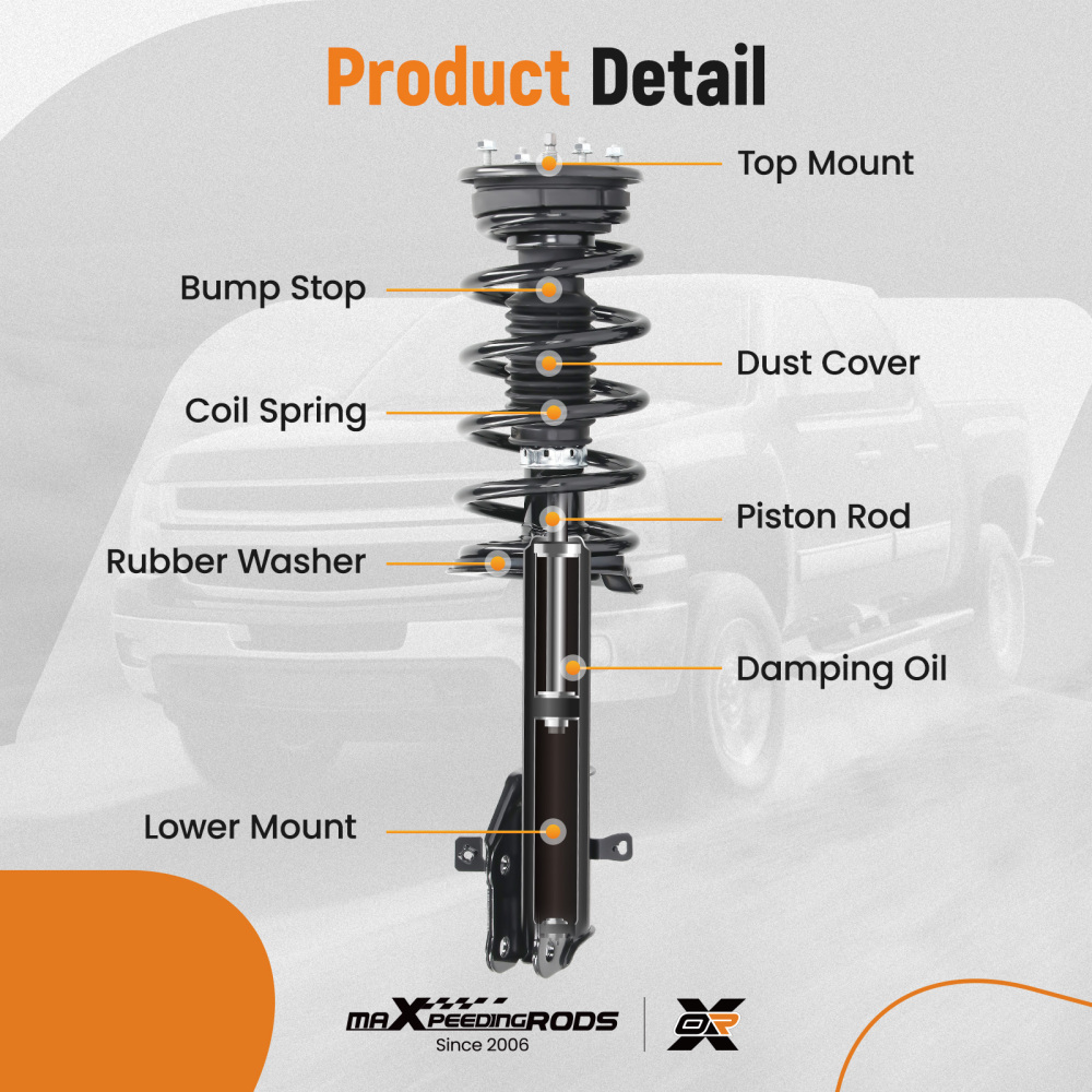 Front Suspension Shock Absorber compatible for Ford Edge Lincoln MKX 07-10