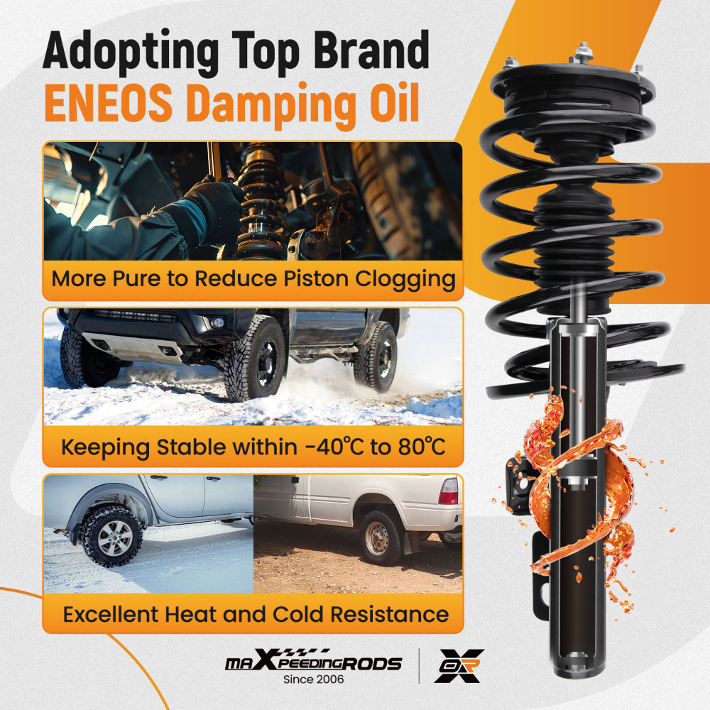 2pcs Front Struts w/Coil Spring Assembly compatible for Mercury Sable 2008-2009 compatible for FWD 172530