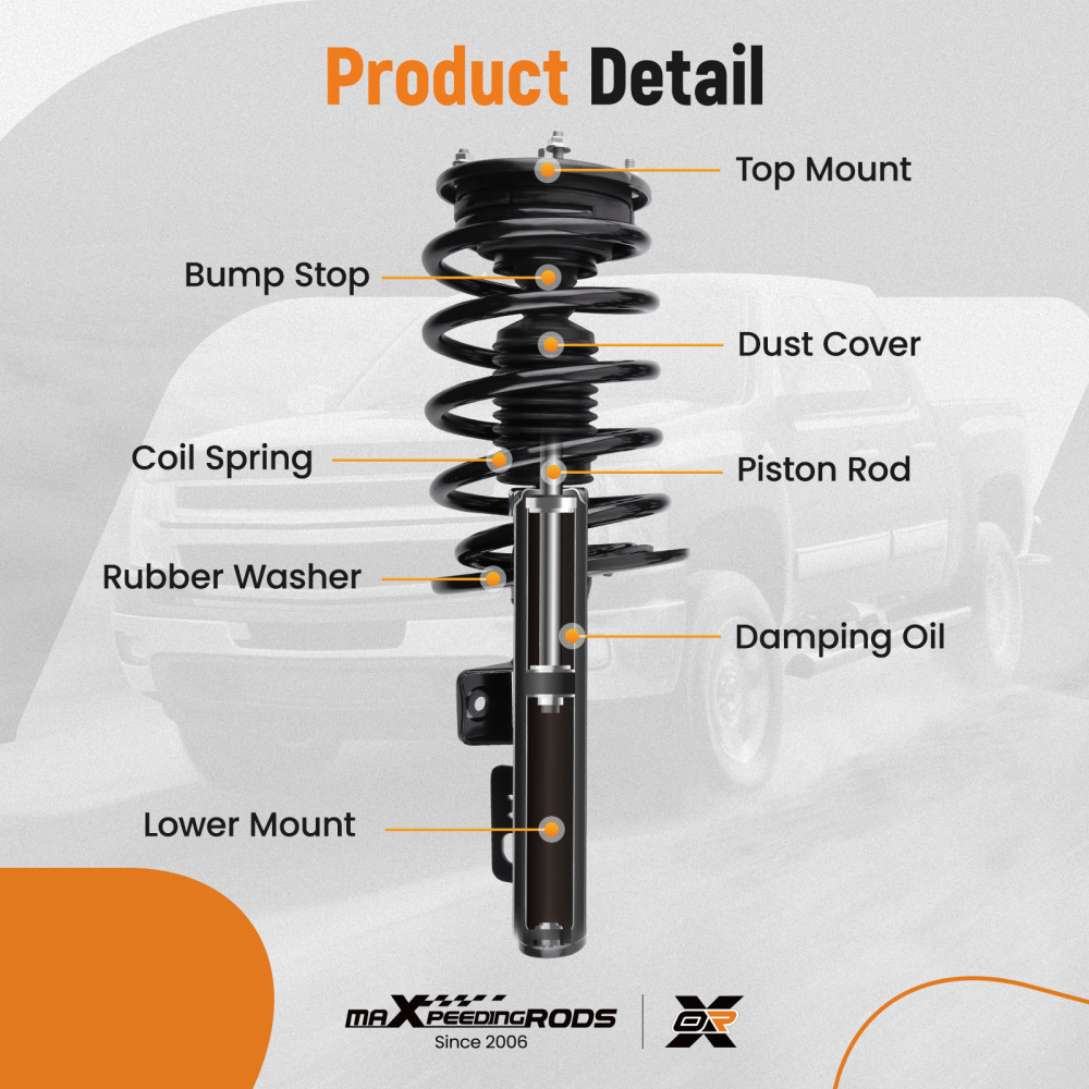 2pcs Front Struts w/Coil Spring Assembly compatible for Mercury Sable 2008-2009 compatible for FWD 172530