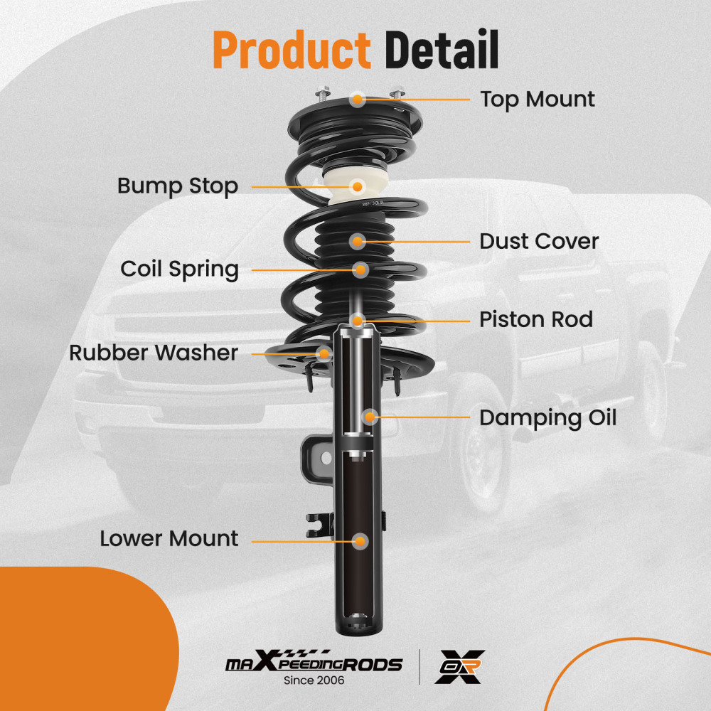 Suspension Front Struts w/Coil Springs Assembliy compatible for Ford Flex 2010-2011 272534