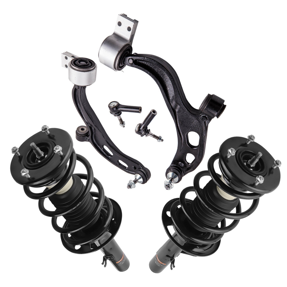 Front Struts Control Arms Outer Tie Rod End Links for 2010 2011 2012 compatible for Ford Flex