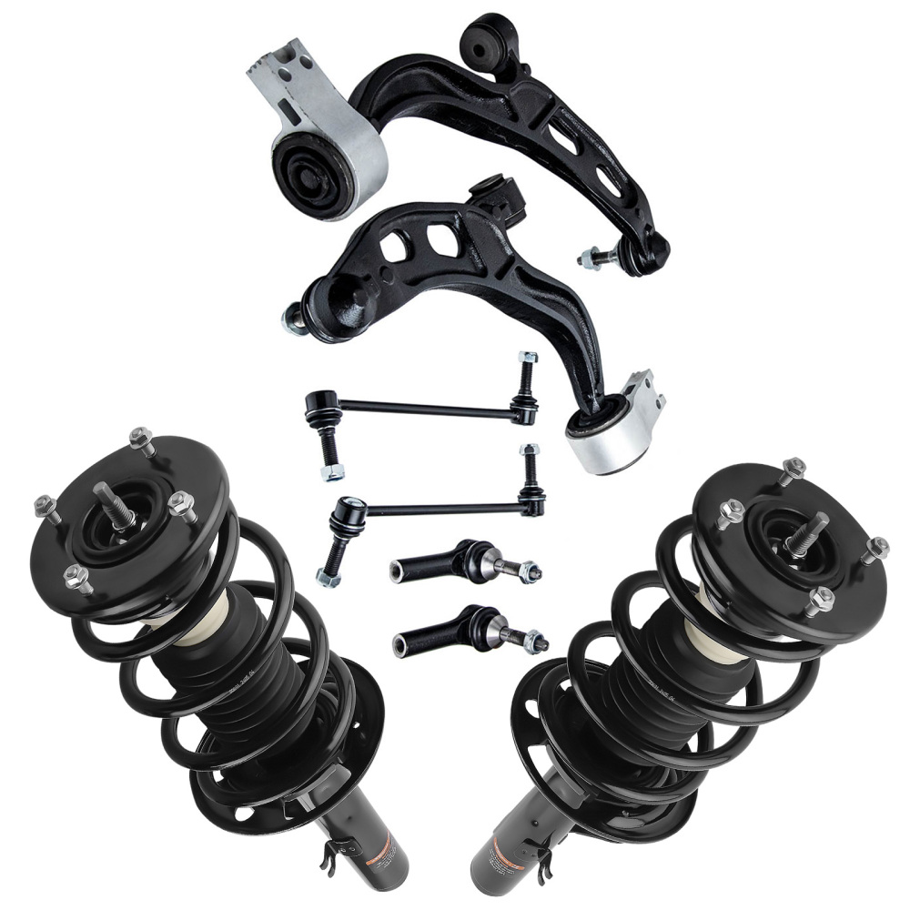 Front Complete Struts Control Arm Sway Bar Tie Rods Kit for 2010-2012 compatible for Ford Flex