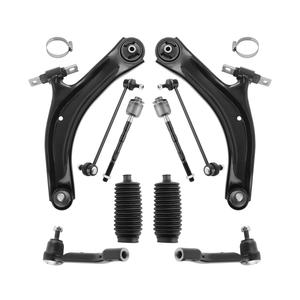 Front Struts w/ Coil Spring + Lower Control Arms compatible for Nissan Rogue 2012-2015 AWD