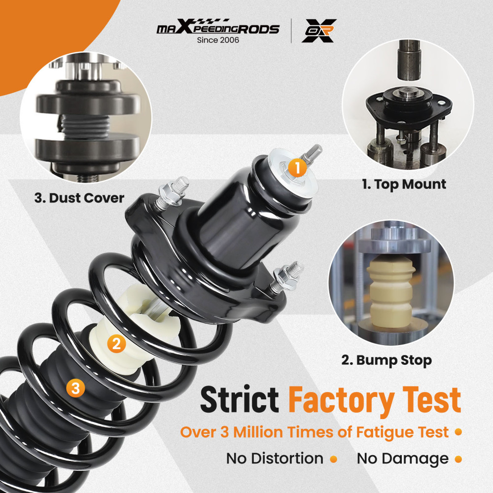 Pair Rear Shock Strut Compatible For Chrysler 200 11-14 Sebring 2007-10 Dodge Avenger 08-14