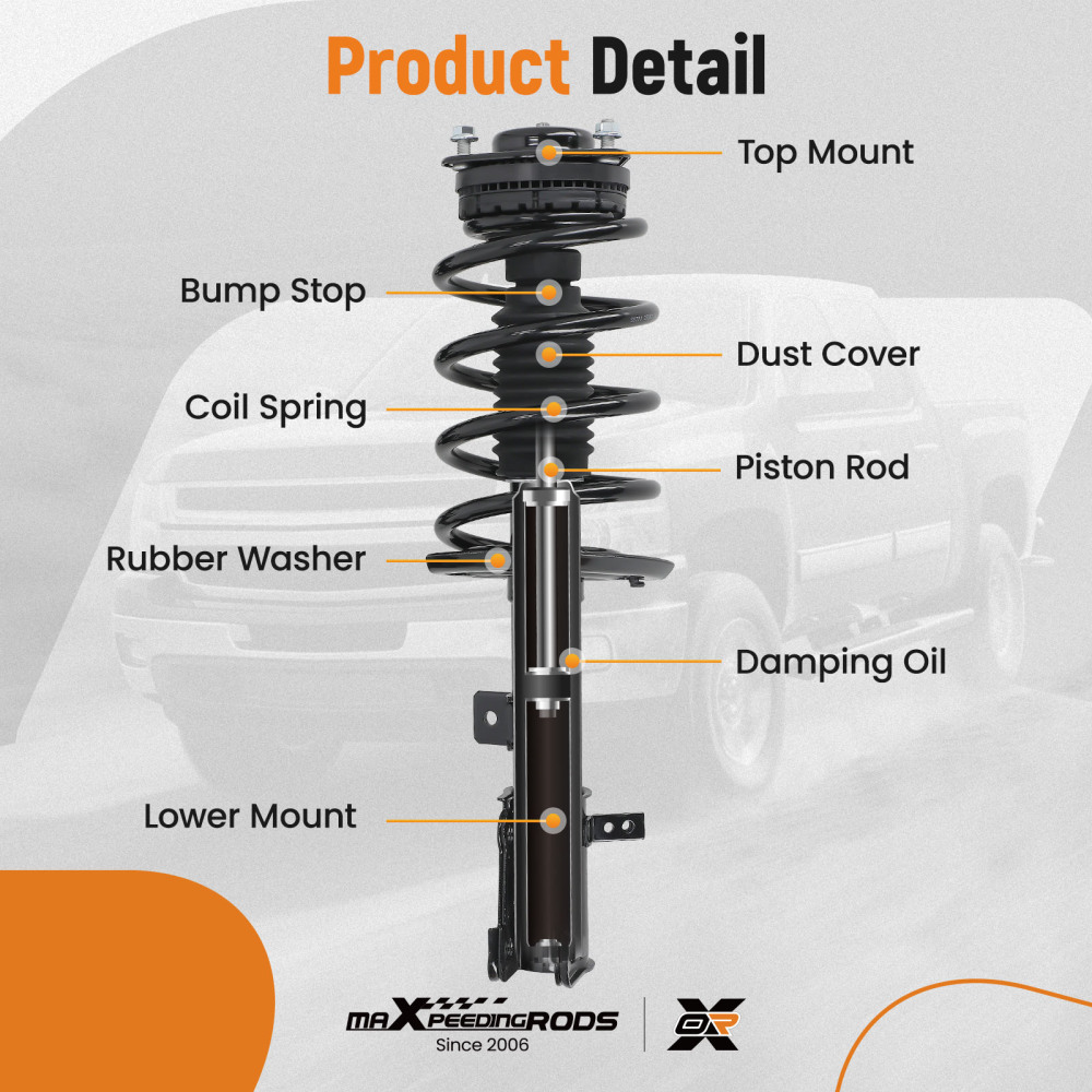 Front Suspension Shock Absorber compatible for Chrysler 200 2011-2014 Sebring 2008-2010