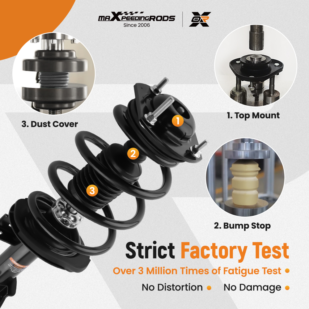 2x Front Shock Struts compatible for Buick Enclave Chevrolet Traverse compatible for GMC Acadia 2013-2016