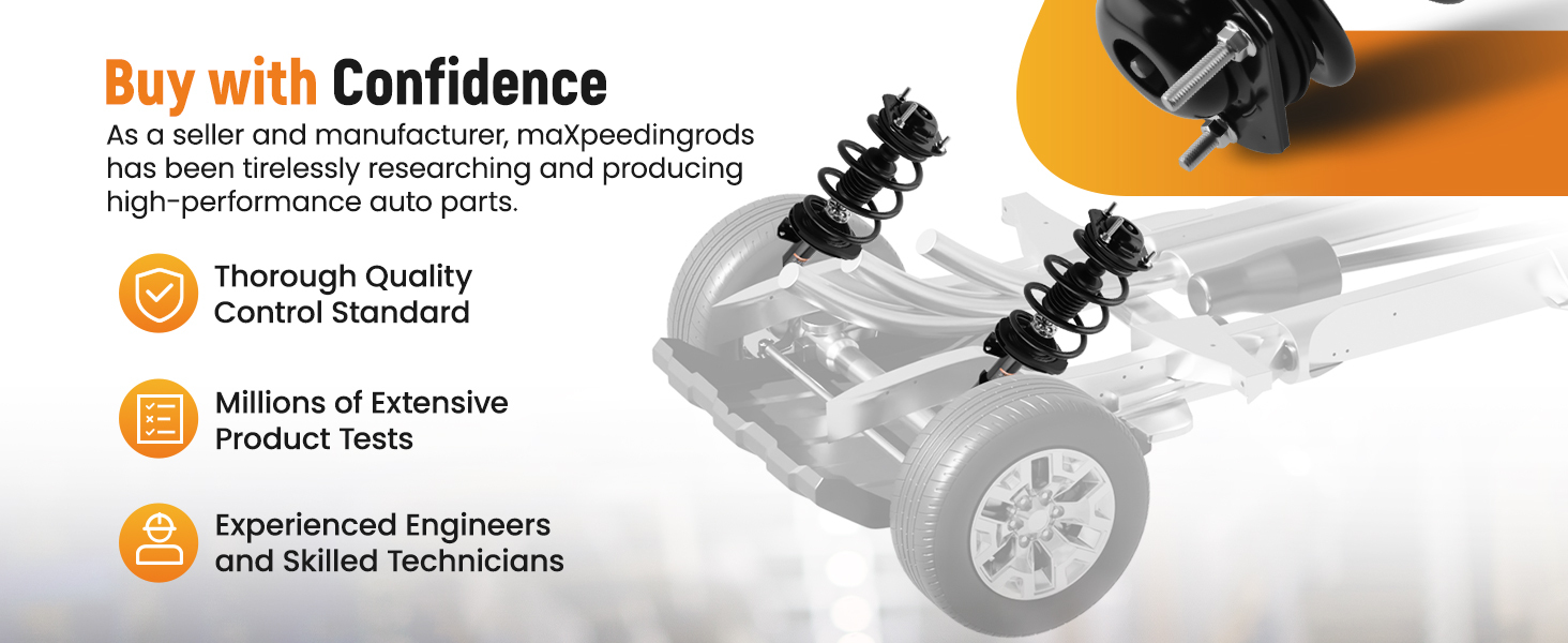 4PCS FrontRear Complete Strut Shocks Assembly compatible for GMC Acadia Buick Enclave