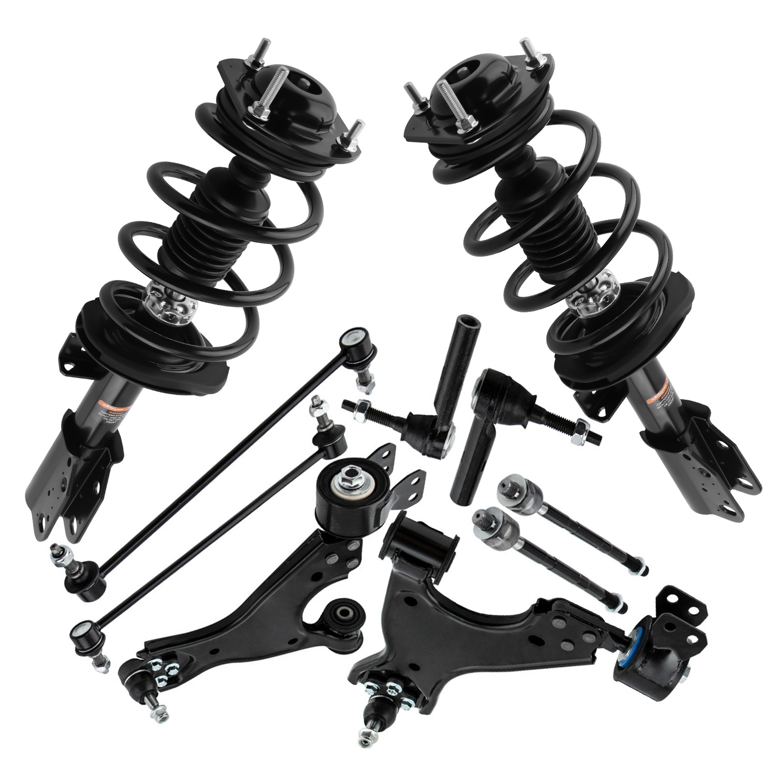Front Struts Control Arms Kit for 13-16 compatible for GMC Acadia Traverse compatible for Buick Enclave 172949