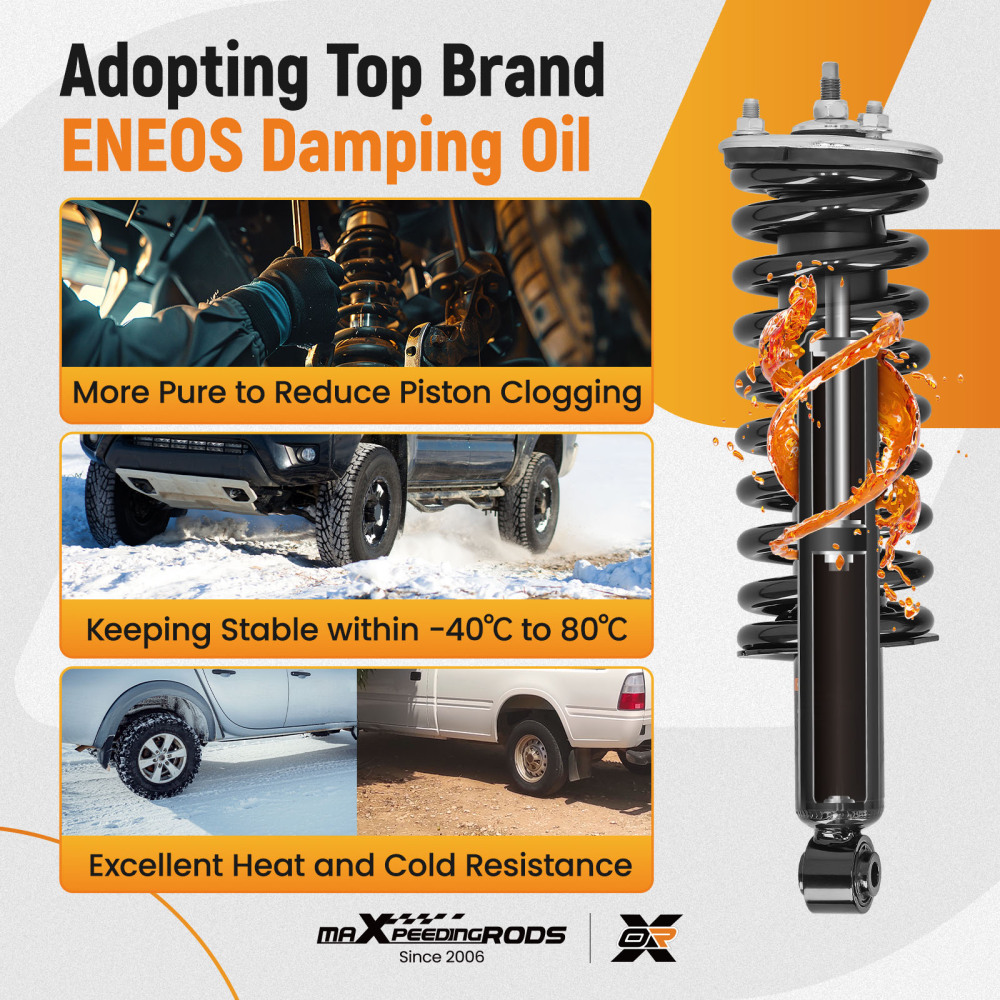 1 Pair Front Shock Struts compatible for Nissan Frontier compatible for Suzuki Equator 2005-18 2009 2012