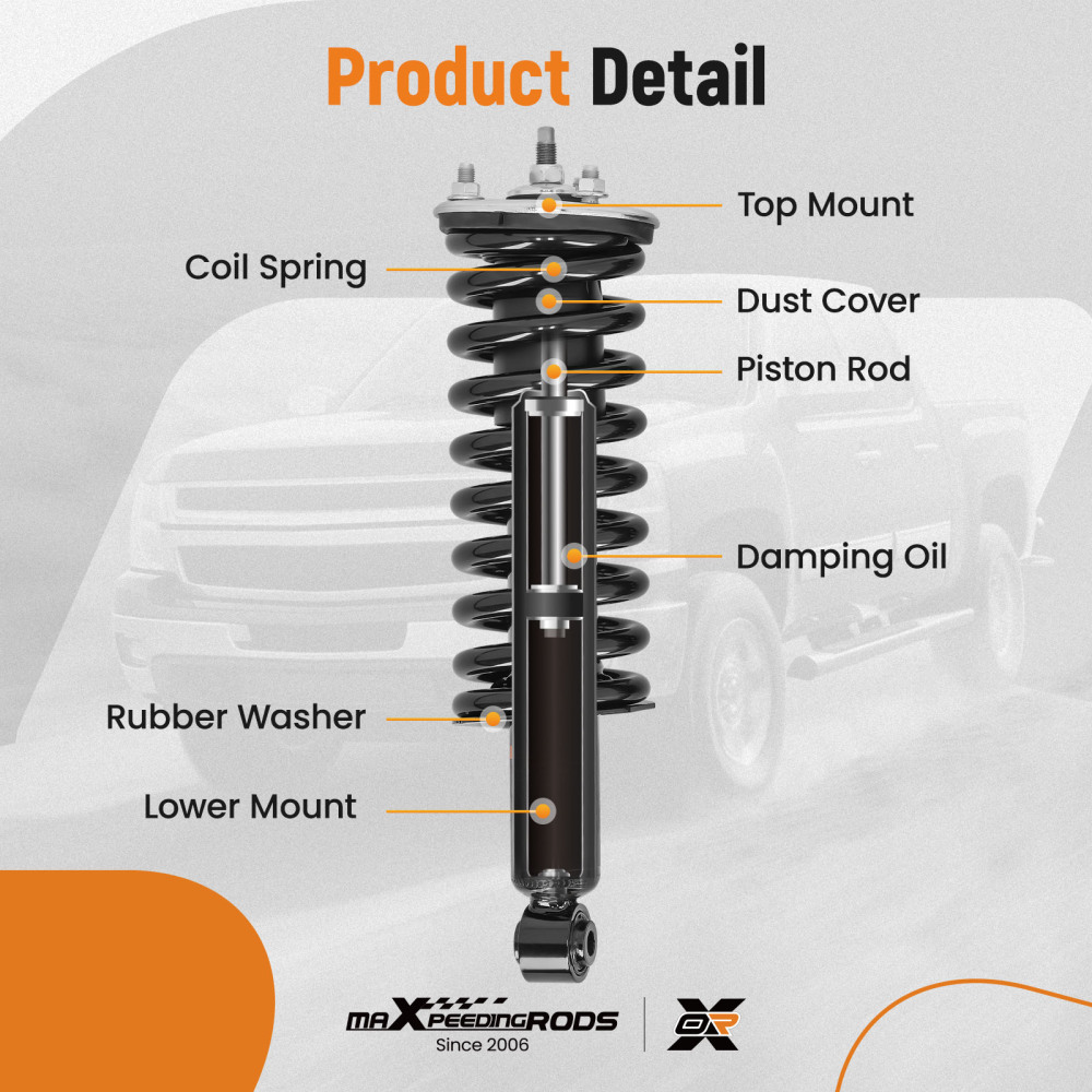 1 Pair Front Shock Struts compatible for Nissan Frontier compatible for Suzuki Equator 2005-18 2009 2012