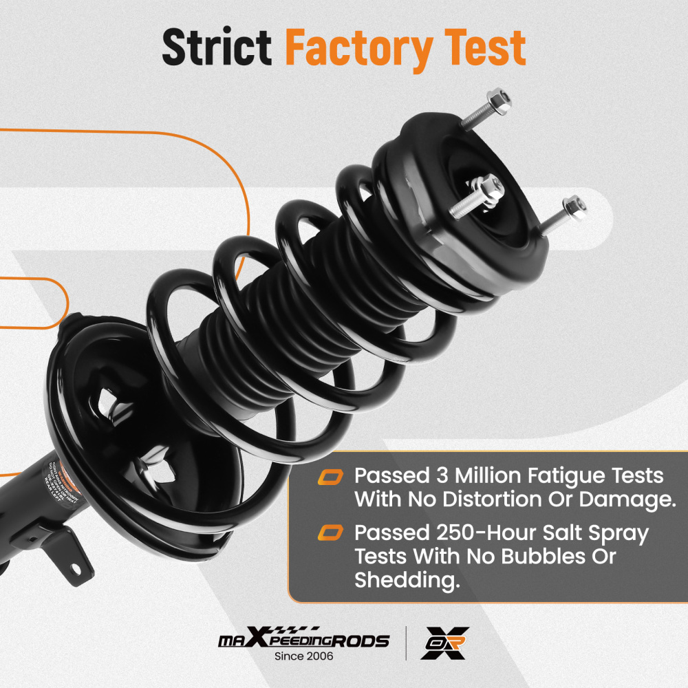 Pair For 2001-2003 compatible for Toyota Highlander FWD Rear Complete StrutsCoil Springs Set