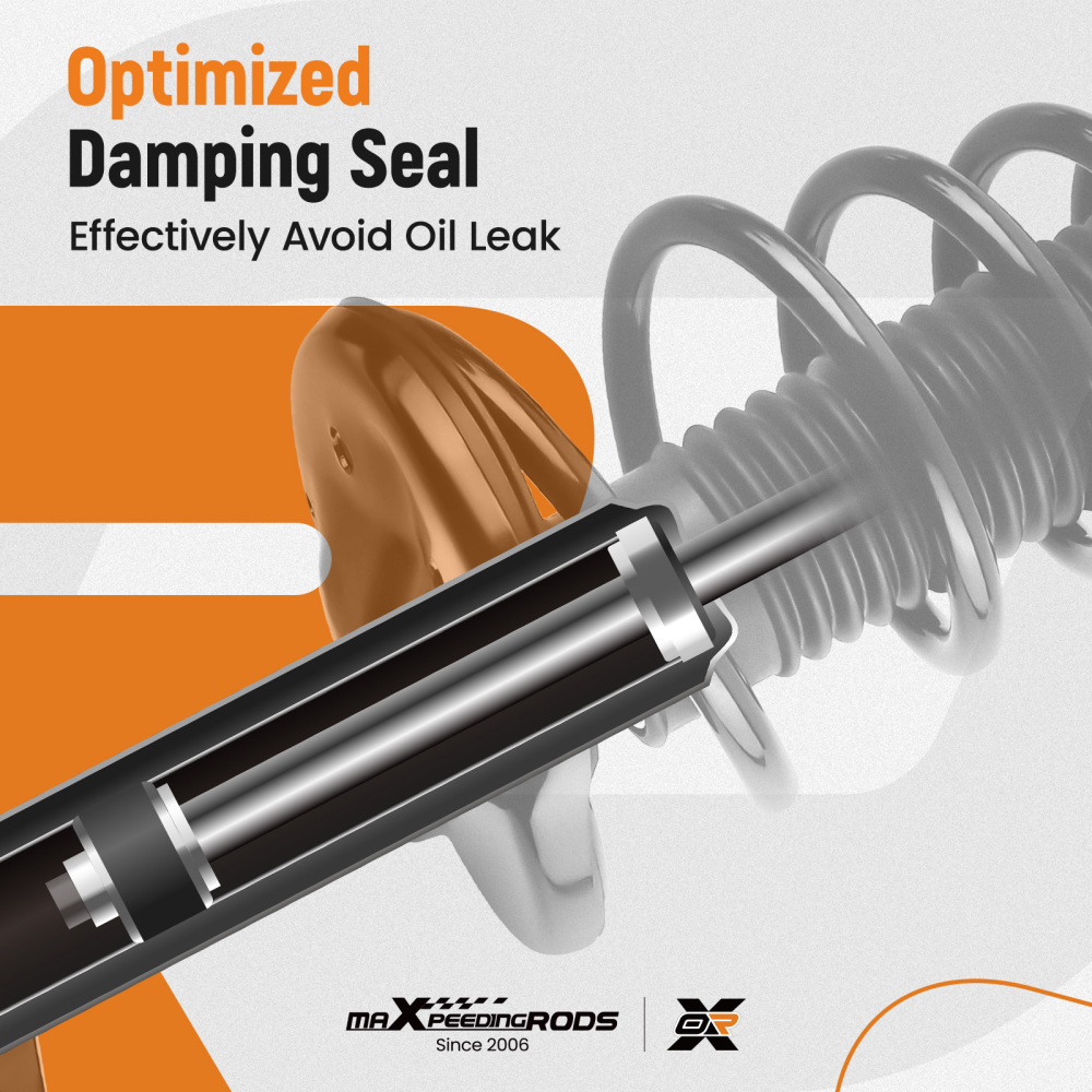 Pair For 2001-2003 compatible for Toyota Highlander FWD Rear Complete StrutsCoil Springs Set