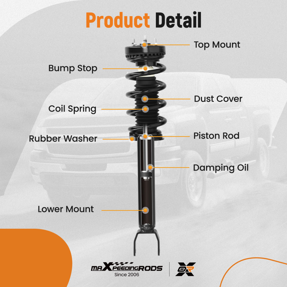 Front Suspension Shock Absorber For 12-2018 compatible for Dodge Challenger Charger 3.6LITER V6