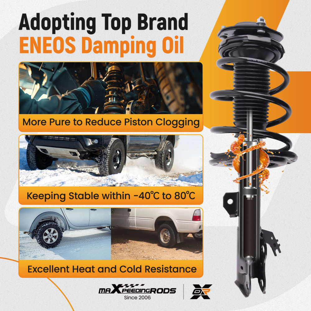 Front Suspension Shock Absorbers For 2012-2017 compatible for Toyota Camry 2.5LITER L4 SE/XSE