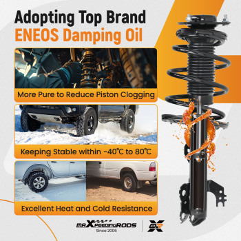 MaXpeedingrods Front Struts w/Sway Bar Links compatible for Toyota Camry 2012-2017 2.5L