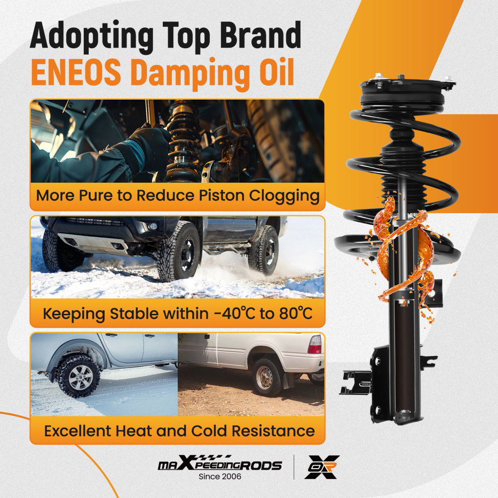 Front Suspension Shock Absorber compatible for Nissan Altima 2013 2014 2015 2016 2017 sedan