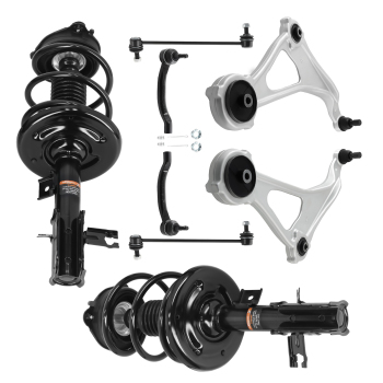 Front Strut w/ Coil Spring + Lower Control Arm compatible for Nissan Altima 2013-2017 sedan