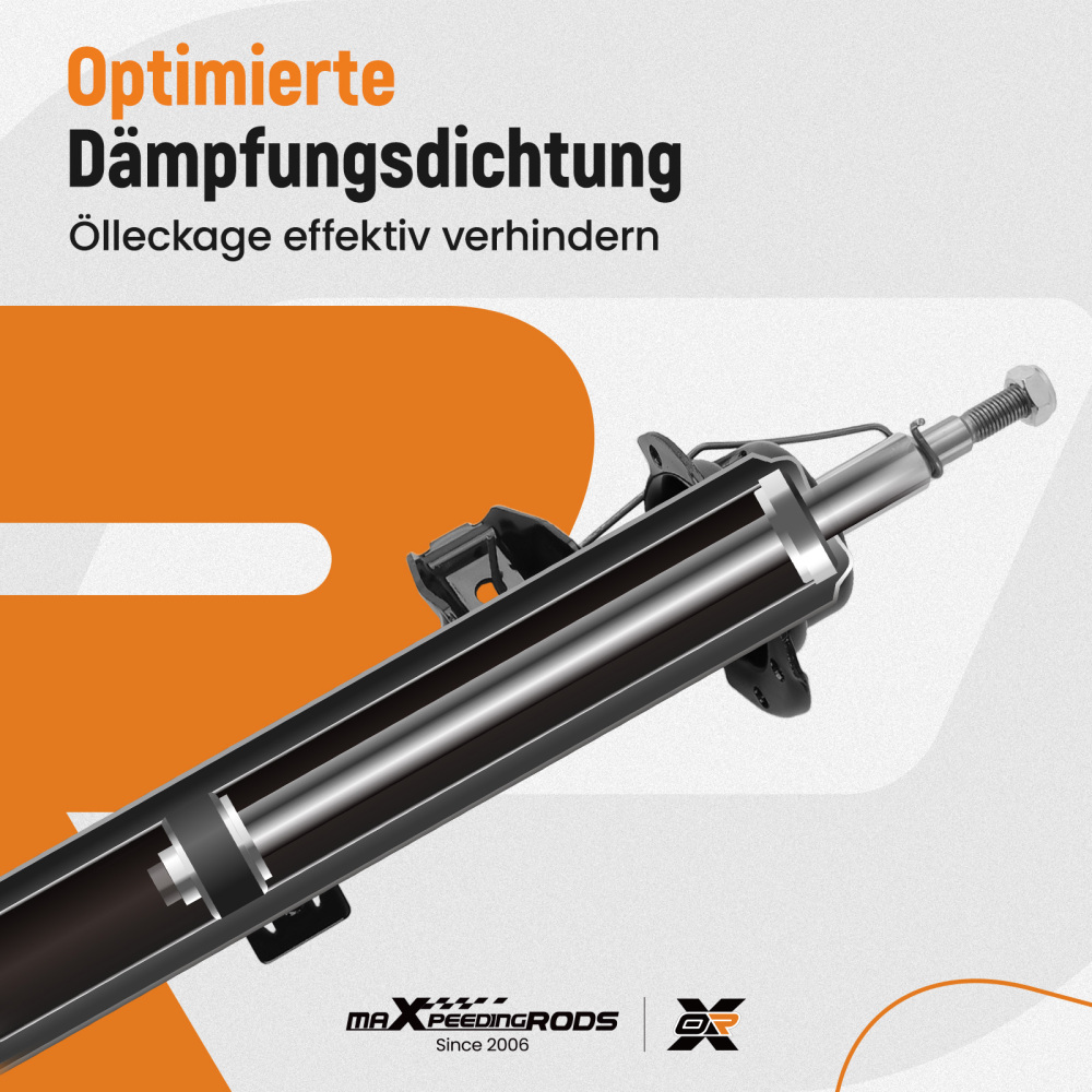 4x AMMORTIZZATORI +CUSCINETTI compatibile per BMW Serie 3 E90 E91 E92