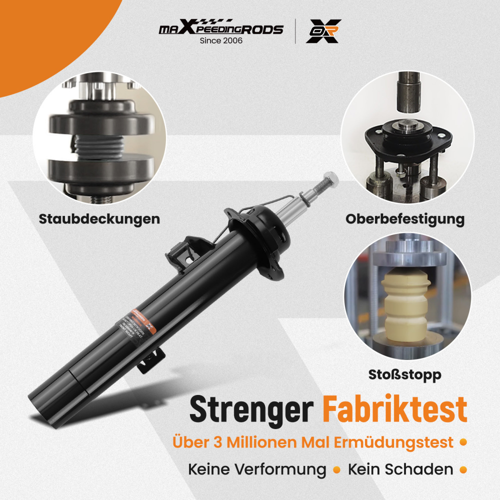 4x AMMORTIZZATORI +CUSCINETTI compatibile per BMW Serie 3 E90 E91 E92