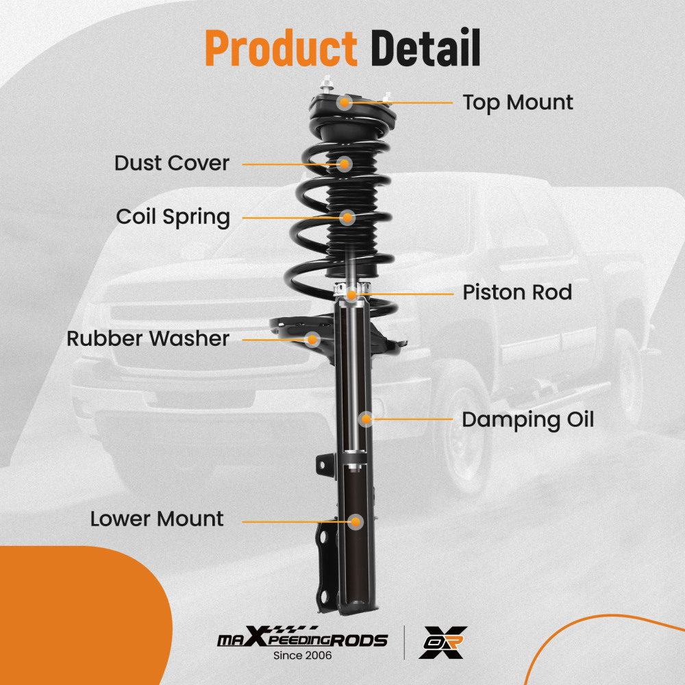 Rear Suspension Shock Absorber compatible for Toyota Highlander 2008-2013 Venza 2013-2015