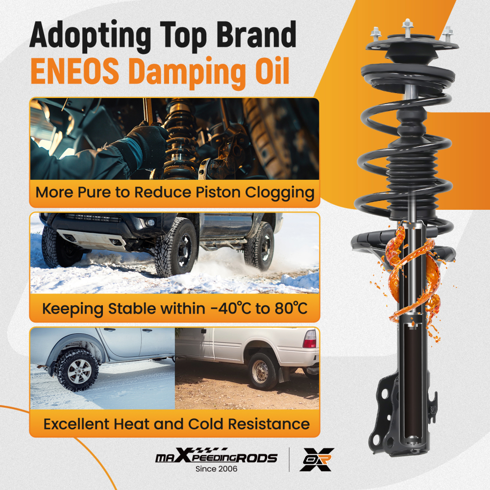 2pcs Front L+R Shock Struts Assembly compatible for Scion xA compatible for Scion xB 2004-2006 1331773