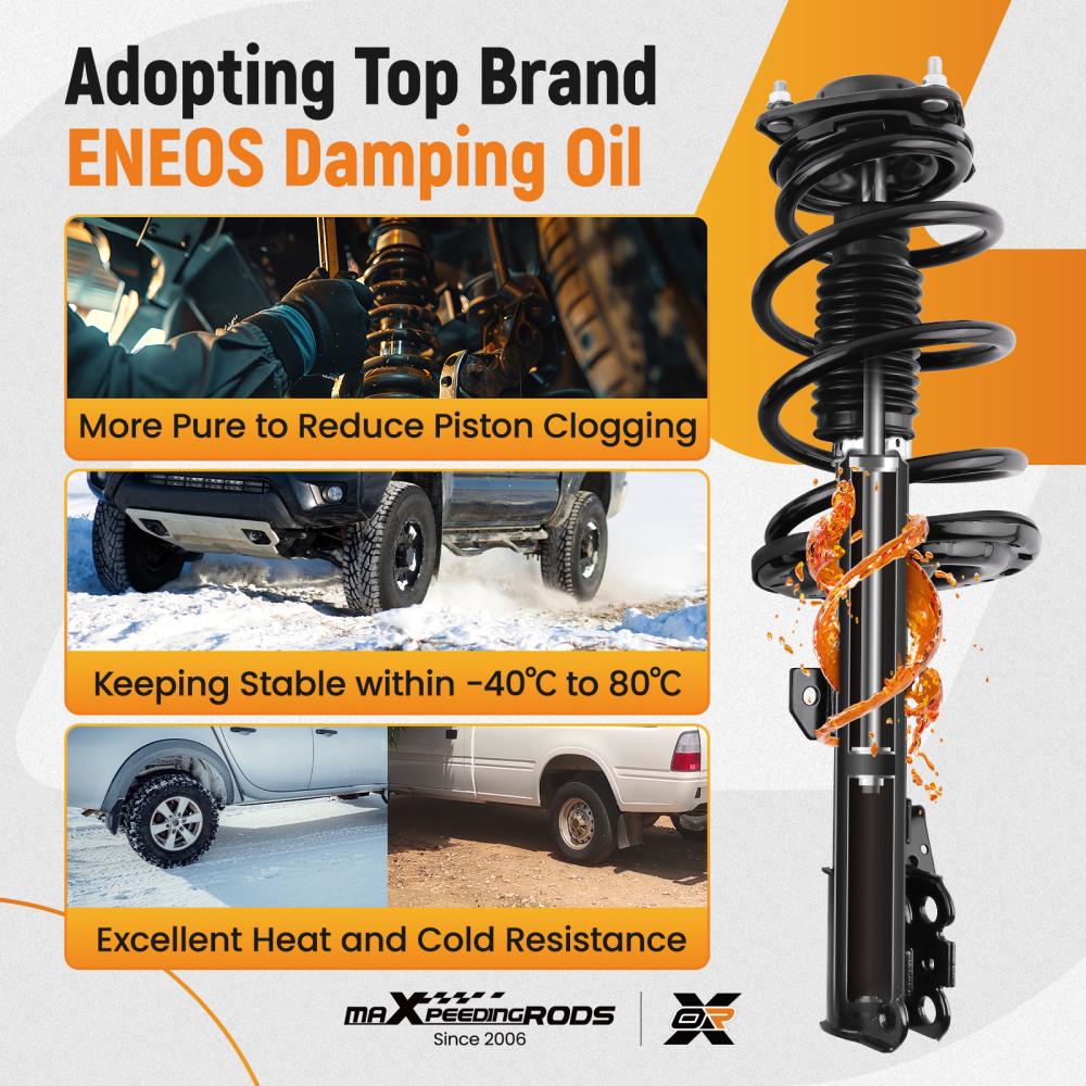 Front Suspension Shock Absorbers compatible for Toyota Sienna 2011-2014 3.5LITER V6 compatible for FWD