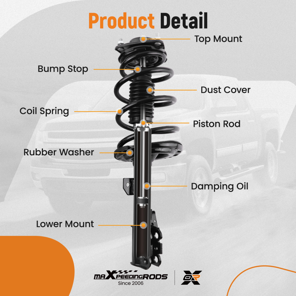 Front Suspension Shock Absorbers compatible for Toyota Sienna 2011-2014 3.5LITER V6 compatible for FWD