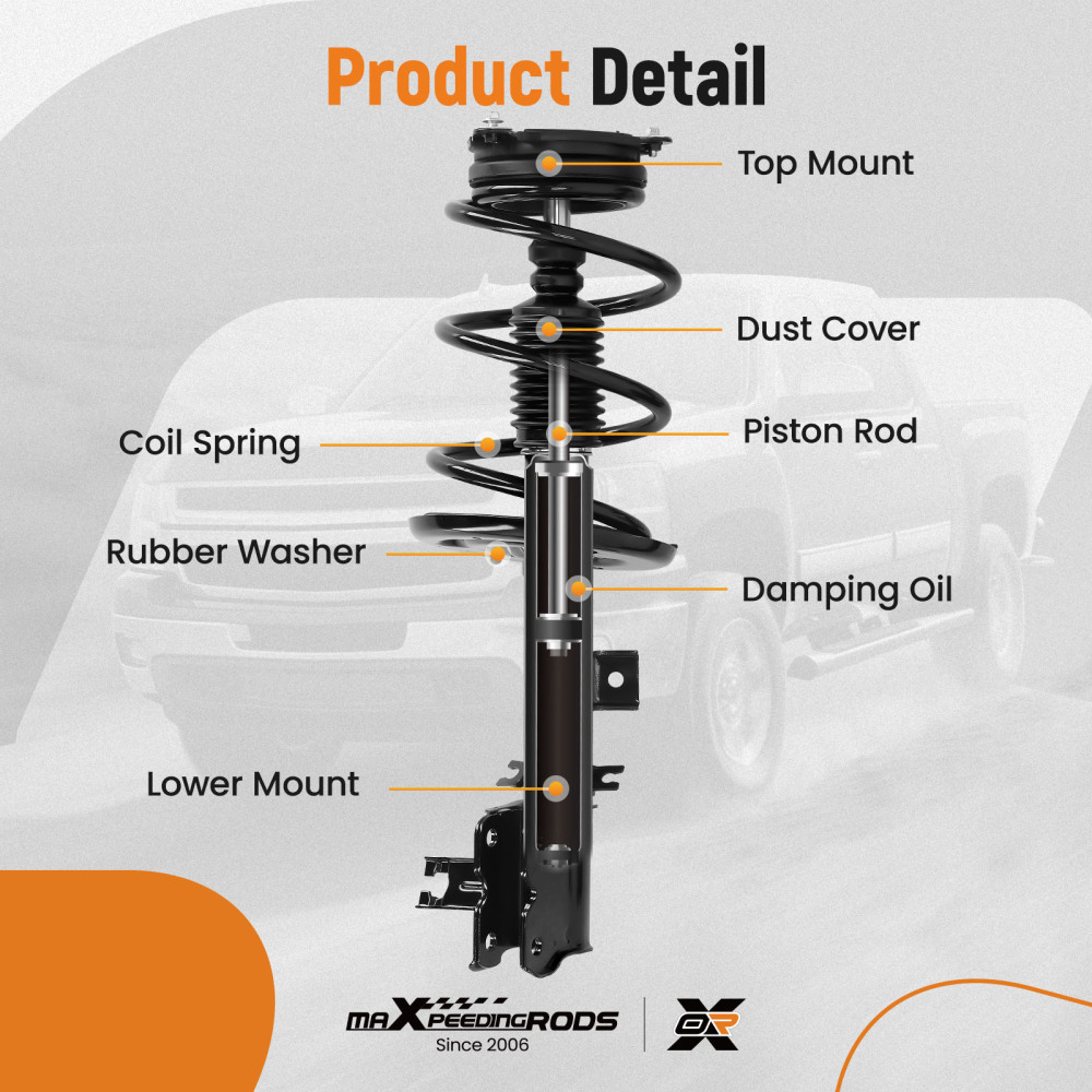 Front Suspension Shock Absorber compatible for Nissan Murano 2009-2010 Sport Utility 172607