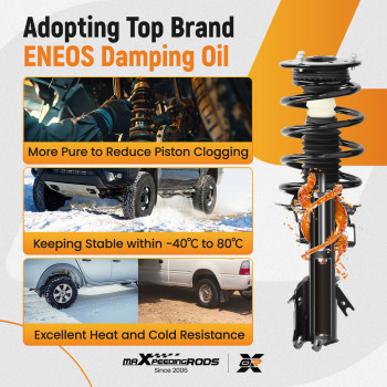 1 Pair Front Shock Struts Assy compatible for Ford Fusion 2013-2015 172638 2.0LITER