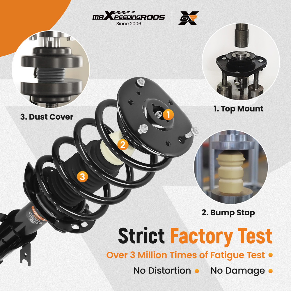 1 Pair Front Shock Struts Assy compatible for Ford Fusion 2013-2015 172638 2.0LITER