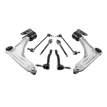 Front Complete Struts Control Arms Inner Tie Rods for 13-20 compatible for Ford Fusion compatible for FWD 2.0L