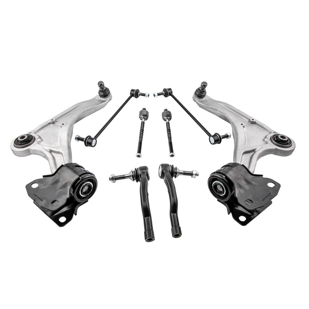Front Complete Struts Control Arms Inner Tie Rods for 13-20 compatible for Ford Fusion compatible for FWD 2.0L