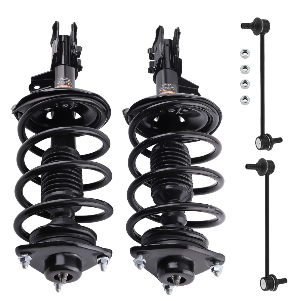4x Front Complete Struts w/ Sway Bar Links compatible for Kia Forte 2010-2013 2.0L 2.4L