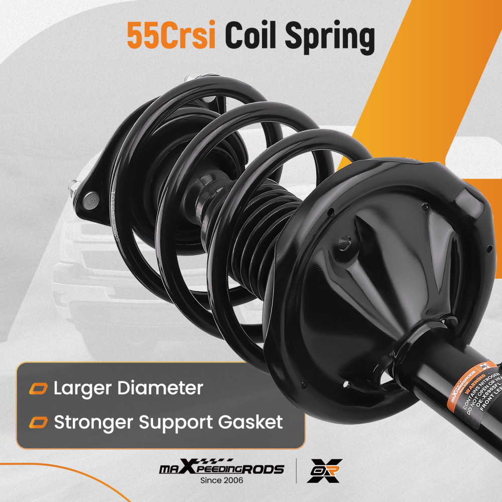 4x Front Complete Struts w/ Sway Bar Links compatible for Kia Forte 2010-2013 2.0L 2.4L