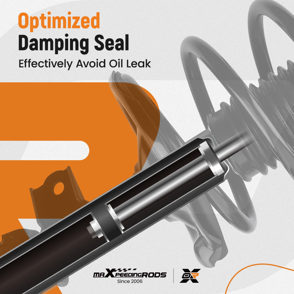 4x Front Complete Struts w/ Sway Bar Links compatible for Kia Forte 2010-2013 2.0L 2.4L